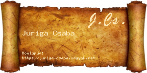 Juriga Csaba névjegykártya